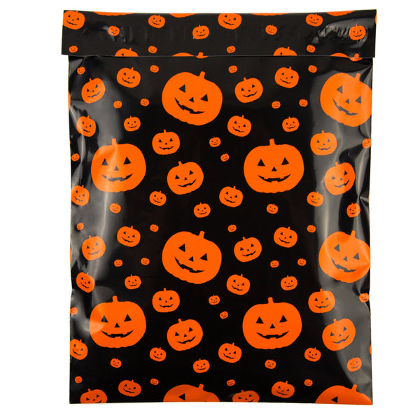 Halloween Buckets - Orange with Black Polka Dots