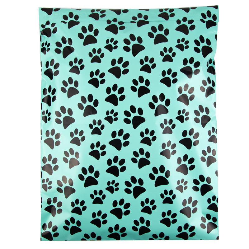 Aqua Paw Prints - 14.5x19