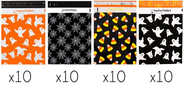 10x13 Variety Pack - Spiderwebs, Candy Corn, Ghosts, Orange Ghosts