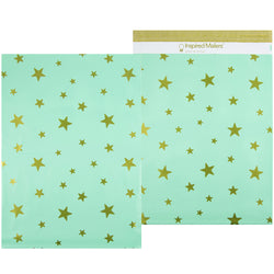 Stars Seafoam/Gold - 14.5x19