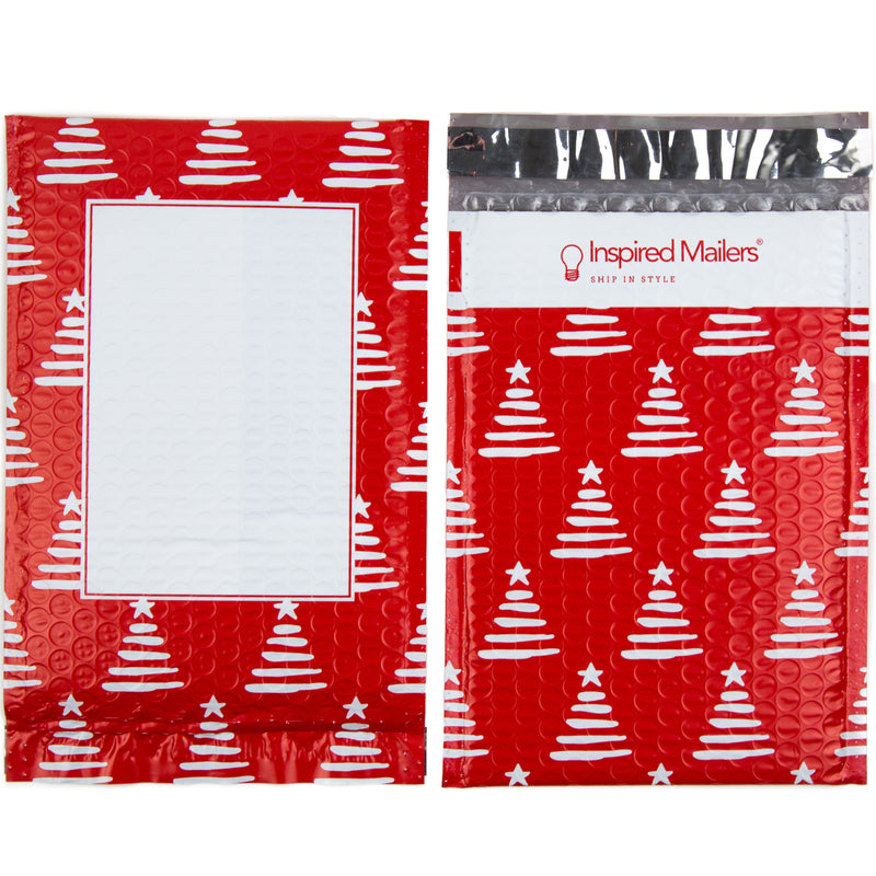 Christmas Trees Bubble Mailers - 6x9 - Pack of 25