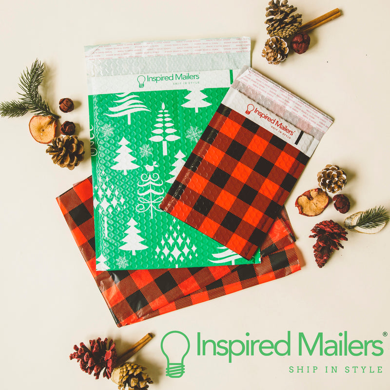 Christmas Trees Bubble Mailers - 6x9 - Pack of 25