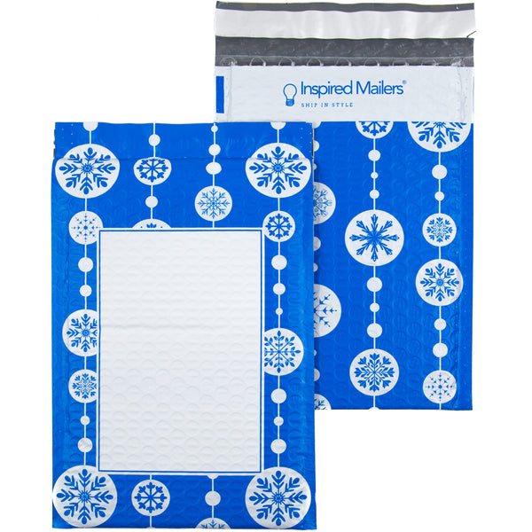 Snowflake Baubles Bubble Mailers - 6x9 - Pack of 25