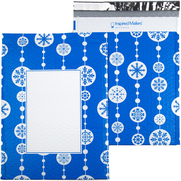 Snowflake Baubles Bubble Mailers - 10x13 - Pack of 10