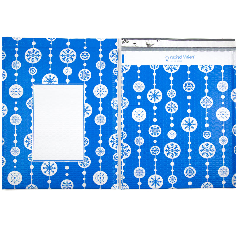 Snowflake Baubles Bubble Mailers - 12x15 - Pack of 10