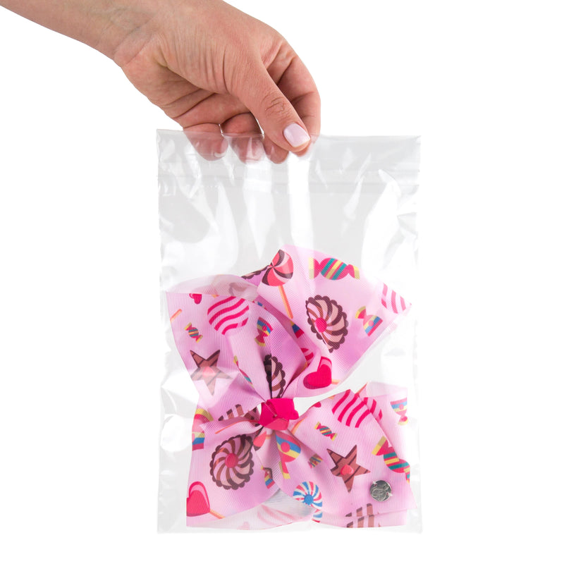 100 Poly Bag Zipper Resealable Plastic Shipping Bags 6 x 9