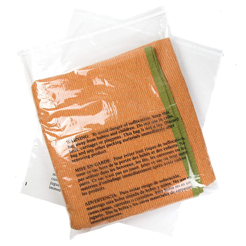 Clear Poly Bags - Suffocation Warning - Self Seal - 24x28