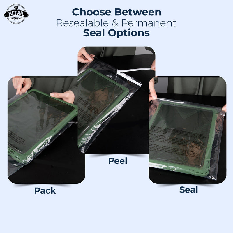 Poly Bag Bundle Combo Pack of 400 - 6X9 , 8X10 , 9X12 , 11X14 Self Sea –  Aegis Adhesives